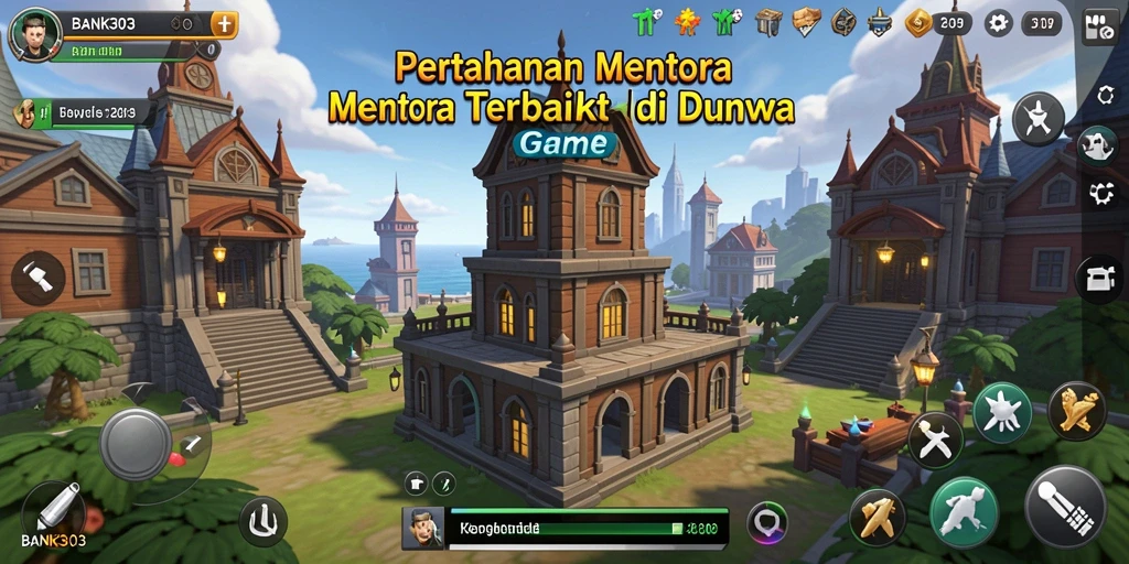 Tangkapan layar dari gameplay <strong>BANK303</strong> yang menunjukkan strategi menara yang epik.