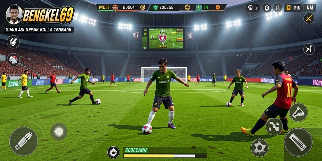 Tampilan gameplay yang menarik dan grafis yang realistis di BENGKEL69.
