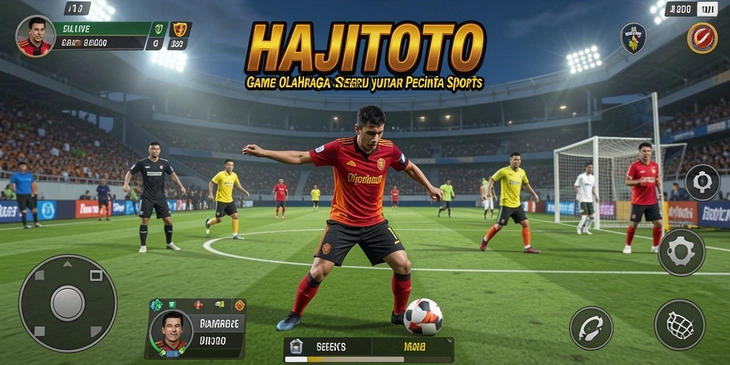Tangkapan layar utama HAJITOTO menampilkan gameplay olahraga yang intens dan seru.