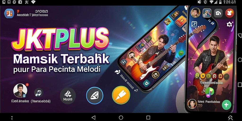 Screenshot JKTPLUS menampilkan gameplay menarik dengan berbagai pilihan lagu.