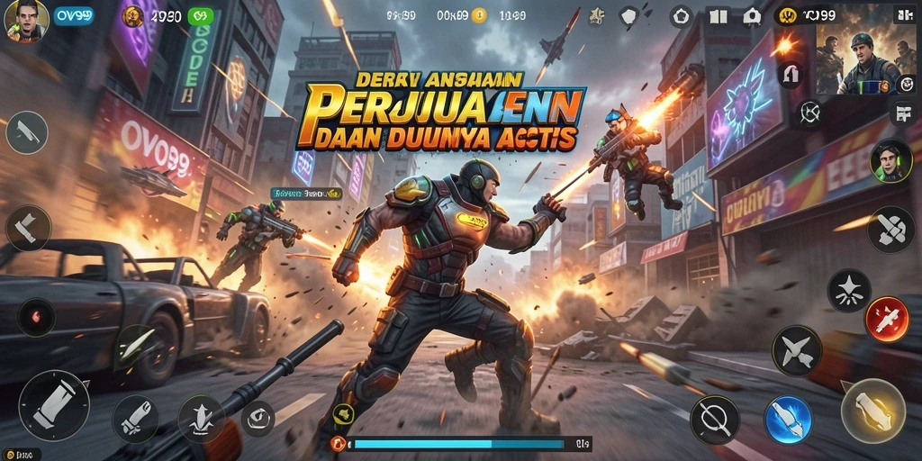 Screenshot OVO99 menampilkan aksi mendebarkan di arena pertarungan.