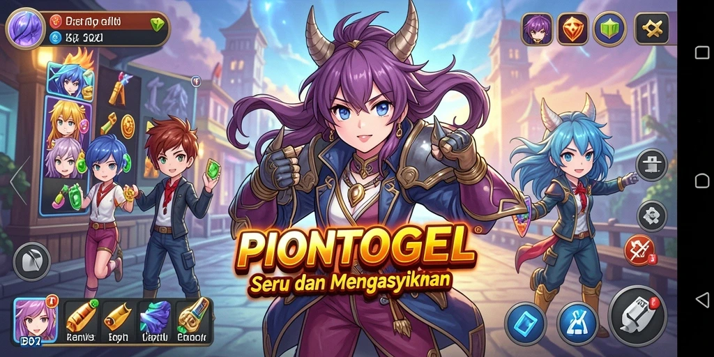 Tangkapan layar PIONTOGEL menunjukkan pertarungan karakter anime yang menarik.