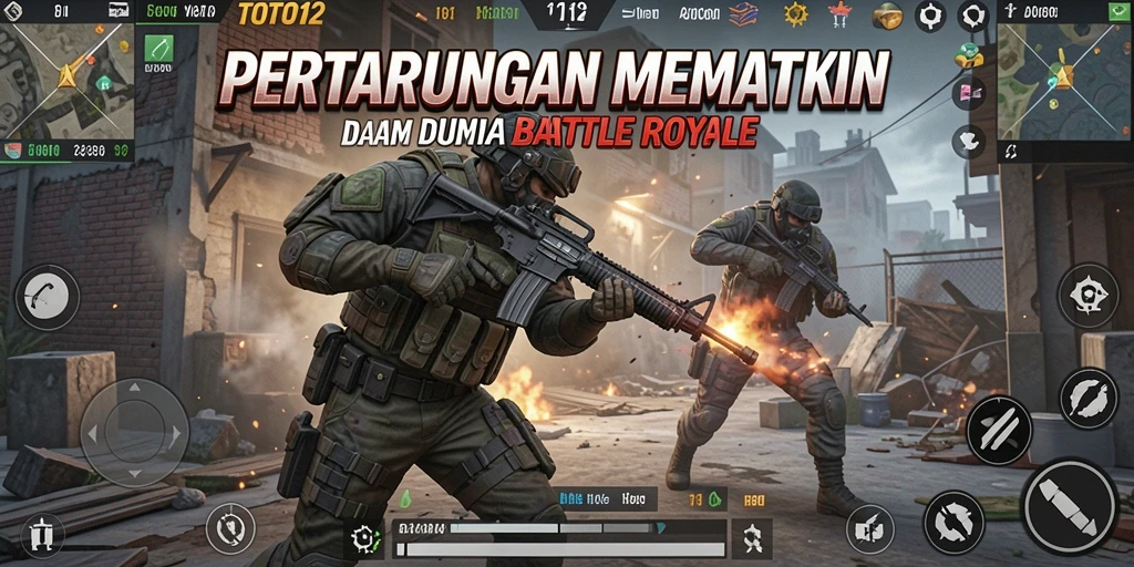 Gameplay TOTO12 yang mendebarkan saat pertarungan Battle Royale.